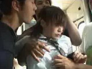 Japanese Schoolgirl Gets Horny on the Train and Gets Groped by a Stranger for a Hot XXX-rated Fun!
