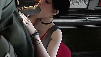 Jill and Claire fucking with Leon - Resident Evil sex compilation