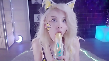 Cosplay Slut Fucks and Sucks Big Monster Cock