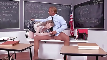 Teen student gets fucked by her teacher