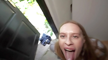 Public Agent Nikki Riddle taken to a garden shed and has her wet pussy pounded by a huge cock