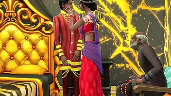 Indian stepmom and stepdad prepare their virgin stepson before the wedding by having threesome sex to lose his virginity in a hotel room