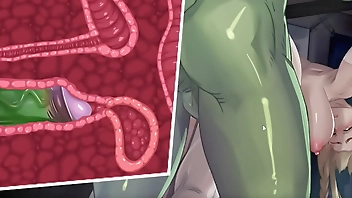 HGame-莎莉絲．地牢脫出-13~將大法師固定在調教架，第一次射精在屁股上，第二次內射中出