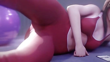 3D Compilation Tifa LockHart Anal Fuck In Gym Final Fantasy 7 Remake