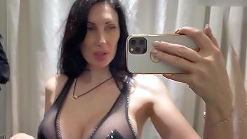 Fitting underwear and masturbation in the store