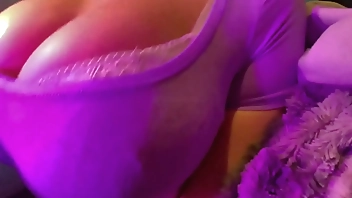 Girl with big wet bouncing tits