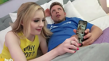 FAKEhub - Tiny teen gets super horny looking at her nude pictures and takes best friend out of the friendzone and straight into her ass