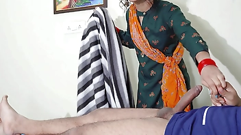 When the young Indian maid removed the blanket, she was amazed to see my bulged dick.