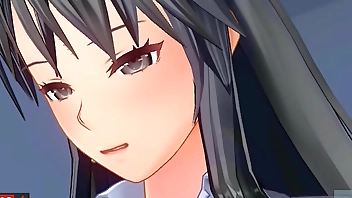 無修正エロアニメ　耳舐めボイスASMR　せんぱいが手こき、フェラ、騎乗位中出しセックス　イヤホン推奨