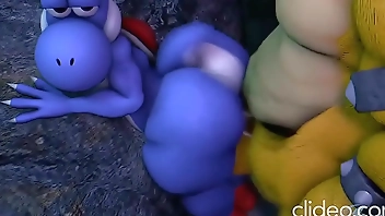 Bowser fucks Yoshi's thick ass hard