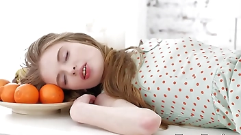 Young Adel Bye Gets Eaten out on Kitchen Table Before Taking Dick