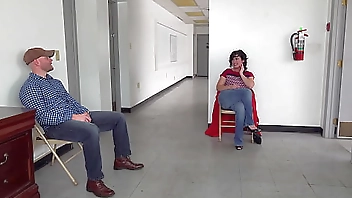 Milf gags on jizz - doctor's waiting room