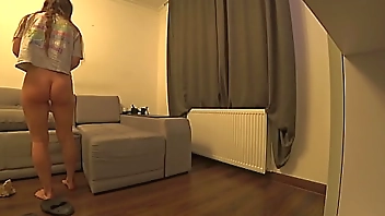 Husband And Wife Fuck After Work. Real Home Video