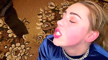 Amazing intense Facefuck finishing with Throatpie