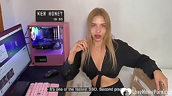 Hot Russian babe devours my hard cock