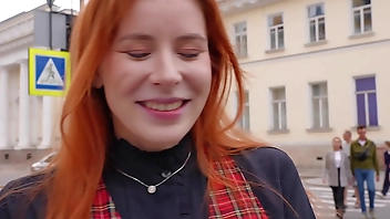 Vlogger Gets a BJ in Hallway from Hot Chick with Big Tits and Fucks Her at Home