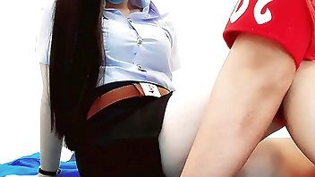 นักศึกษาสาวเจอไอ้ยามหื่นดักเย็ดหีคาหอพัก