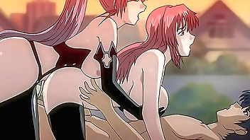 Hentai - Threesome with my Busty Step Sisters! [Subtitled]