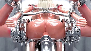 Blonde Slave in Metal Bondage - The Training!