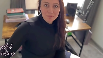 Creampie Stepmom while she takes a work call