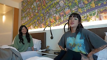 Caught my girlfriend cheating on me with my step sister and covered them in cum - Effy Cutie and Cami Strella