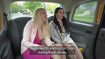 Fake Taxi Two sexy horny babes give the taxi driver a pity fuck
