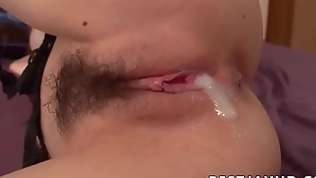 Sultry Japanese beauty, Momoka Sakai, exudes as she flaunts her long gams in dark lingerie, well-prepped to suggest her cooter for a creampie. super super-hot JAV act guaranteed!