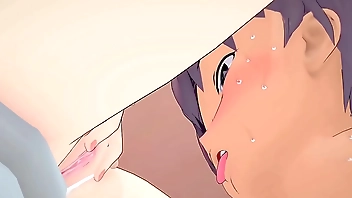 3D Hentai: Femdom anime girl cuckold her boyfriend and turns him into a toilet