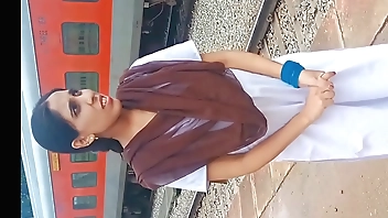 Indian College girl Fucked in Railway station
