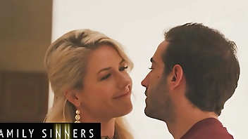 FAMILY SINNERS - Stepmom Kit Mercer Spreads Her Legs So Her Stepson Can Stick His Tongue Deep Inside Her Pussy
