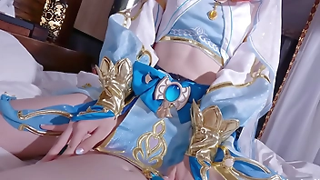 Genshin Nilou Cosplaying Passionate Kissing and Creampie Sex.