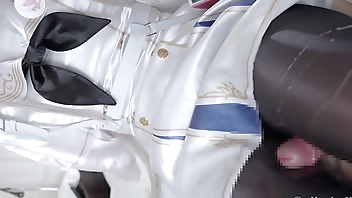 コスプレタイツコキ＆透明オナホで精子ミルク絞り出し アナル責めまで 濃厚フェチプレイ連発大量搾精動画