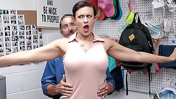 Beautoful Milf Penny Barber Sucking the Mall Officer's Dick to Get out Of Her Trouble - Milfthief