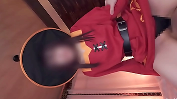 KonoSuba Megumin Cosplaying: Aroused NTR Ecchi hentai video.