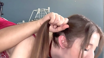 HE WANTED A BLOWJOB SO I LET HIM CUM ALL OVER MY LIPS BEFORE NUTTING DOWN MY THROAT!