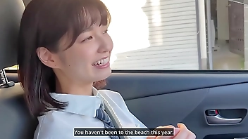 [English dubbing] Sumire (18)/She wants to have sex with him and says 'I want to go to your house'! She has sex immediately at her boyfriend's house after a date at the beach!