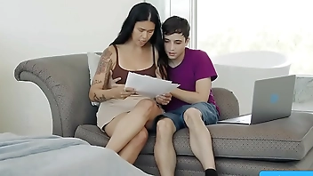 Busty step mom helps step son to learn and more sexy and kinky stuff - Dana Vespoli, Ricky Spanish