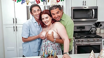 Stepmom Giving Special Freeuse Present for Her Stepson's Birthday - Cncmilf