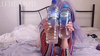 Anal with water bottles, weird object insertions to stretch out my asshole