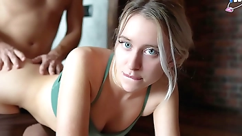 Gorgeous Stepsister's Yoga Didn't Go According To Plan, Got A Big Dick and A Lot Of Cum