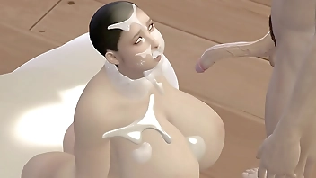 Big-Ass Bitch Bounces on Friend Dick and Catches Cum on Her Face (And She Likes It) Hentai 3D