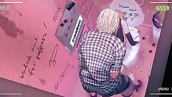 Yuuki Asuna had an affair with a new man she met while d***k and had sex in the toilet