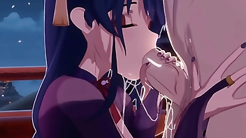 Genshin impact - Raiden Shogun and Itachi Uchiha