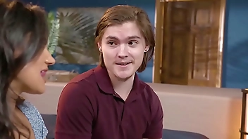 Freya Parker turned on by Penny Barbers silver tongue and invites her to put that tongue to good use in a threesome