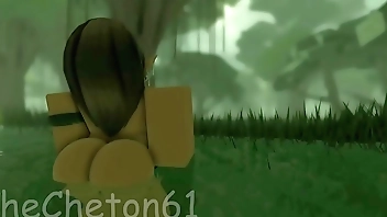 Roblox Futa fucks a girl in the jungle