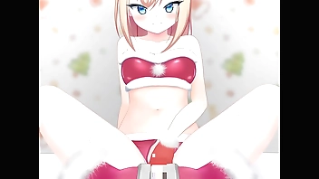 Merry Christmas! Cute Santa's footjob [Hentai Anime]