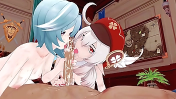 Genshin Impact: Tactical meeting of the Knights of Favonius. ( Eula, Klee, Jean)