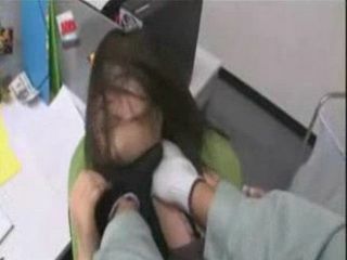 Japanese Hottie Gets Pounded by Sneaky Intruder in Deserted Tokyo Workspace