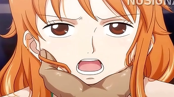 Nami giving blowjob until cum in mouth (full version)