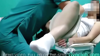 exam blonde on gyno chair 18